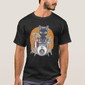 Cat Drummer T-shirt (Voorkant)