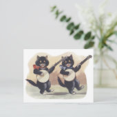Cat Duo Briefkaart (Staand voorkant)