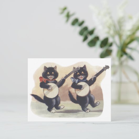Cat Duo Briefkaart (Staand voorkant)