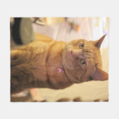 Cat Duvet Hoesje Fleece Deken (Voorkant (Horizontaal))