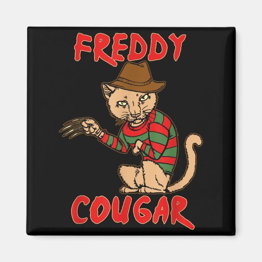 Cat _ Dy Cougar -funny Halloween For Men Women Kid Magneet (Voorkant)