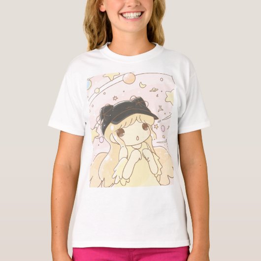 Cat-eared angel T-shirt basic (Voorkant)