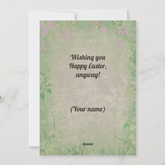 Cat-Easterbunny 🐰😸 Feestdagenkaart (Achterkant)