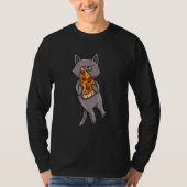 Cat Eat Pizza T-shirt (Voorkant)
