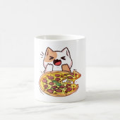 Cat Eating A Pizza Koffiemok (Center)