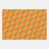 Cat Eating Pizza 3 Colour Pack Inpakpapier Vel (Voorkant 3)