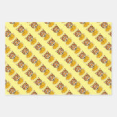 Cat Eating Pizza 3 Colour Pack Inpakpapier Vel (Voorkant 2)