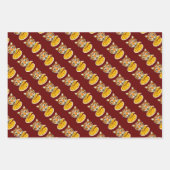 Cat Eating Pizza 3 Colour Pack Inpakpapier Vel (Voorkant)