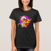 Cat Eating Pizza Cat And Pizza 1 T-shirt (Voorkant)