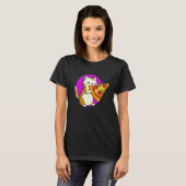 Cat Eating Pizza Cat And Pizza Design T-shirt (Voorkant volledig)