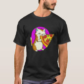 Cat Eating Pizza Cat And Pizza  Design T-shirt (Voorkant)