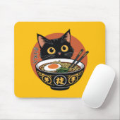 Cat eating ramen  muismat (Met muis)