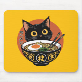 Cat eating ramen  muismat