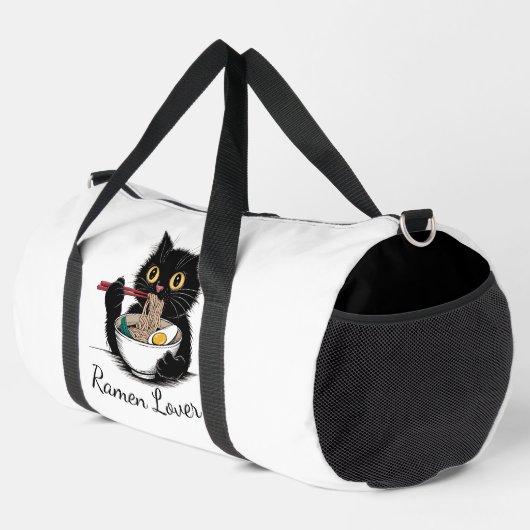 Cat Eating Ramen Noodles Funny Plunjezak (Rechterhoek)