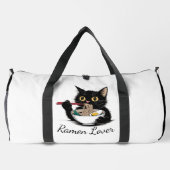 Cat Eating Ramen Noodles Funny Plunjezak (Achterkant)