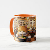 Cat Eating Ramen v1 Mok (Voorkant links)