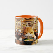 Cat Eating Ramen v1 Mok (Voorkant rechts)