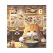 Cat Eating Ramen v1 Notitieblok (Voorkant)
