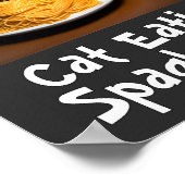 Cat Eating Spaghetti Meme Poster (Hoek)