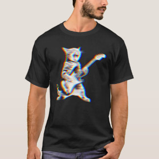 Cat EDM Rock Muziek Grappige geschenken voor Cat L T-shirt