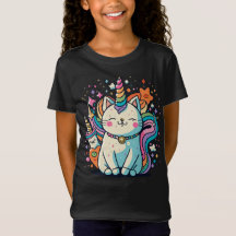 Cat Eenhoorn Schattige Kawaii TShirt