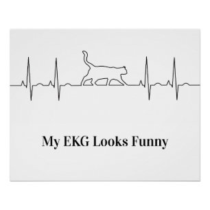 Cat EKG Perfect Poster
