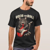 Cat Electric Guitar Rock And Roll Rocker Kitten Me T-shirt (Voorkant)
