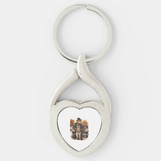 Cat Elegantie Sleutelhanger (Voorkant)