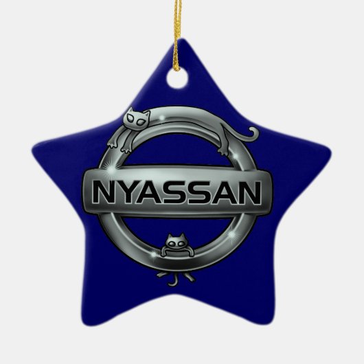 cat emblem 2 keramisch ornament (Voorkant)