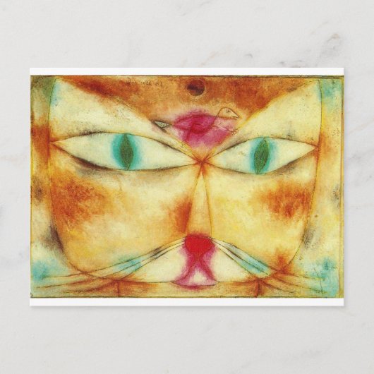 Cat en Bird - Paul Klee Briefkaart (Voorkant)