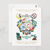 CAT- EN BIRD-WEDINGSKOPJE BRIEFKAART (Voorkant / Achterkant)