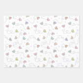 Cat en Butterflies Springtime Cartoon Inpakpapier Vel (Voorkant 2)