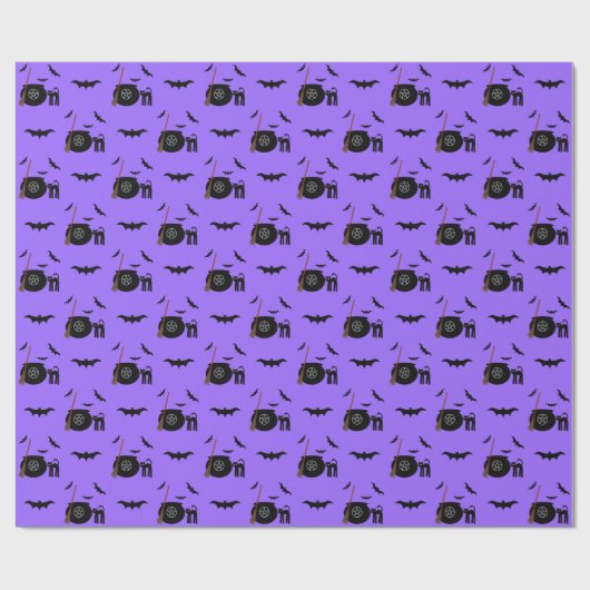 Cat- en Cauldron Gift Wrap Paper by Cheeky Witch Cadeaupapier (Vlak)