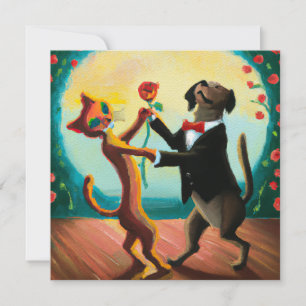 Cat en Dog Dansende Tango in Dance Club, AI Art