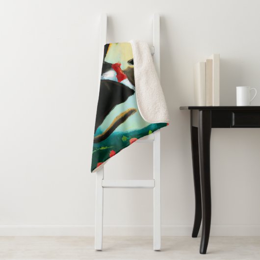 Cat en Dog Dansende Tango in Dance Club, AI Art Sherpa Deken (In situ)