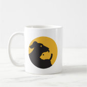 Cat en Dog Silhouette Koffiemok (Links)