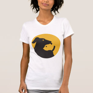 Cat en Dog Silhouette T-shirt