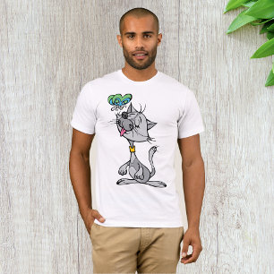 Cat en een vlinder Mannen T-shirt