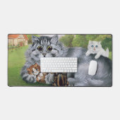 Cat en haar Kittens, Louis Wain Bureaumat (Keyboard & Muis)