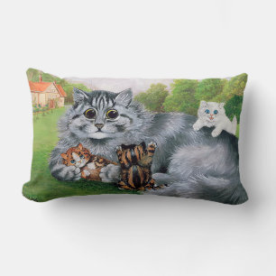 Cat en haar Kittens, Louis Wain Kussen