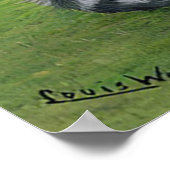 Cat en haar Kittens, Louis Wain Poster (Hoek)