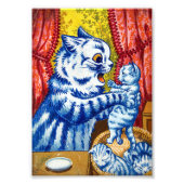 Cat en her Kittens Foto Afdruk (Voorkant)