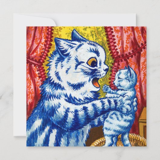 Cat en her Kittens Kaart (Voorkant)