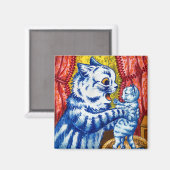 Cat en her Kittens Magneet (Voorkant / Achterkant)