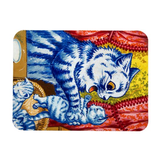 Cat en her Kittens Magneet (Horizontaal)