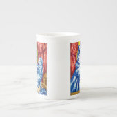 Cat en her Kittens Porselein Kop (Voorkant)