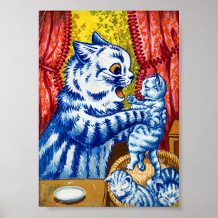 Cat en her Kittens Poster