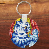 Cat en her Kittens Sleutelhanger (Voorkant)