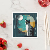Cat en Moon met fronten - Cocktail Napkins Servet (Insitu)