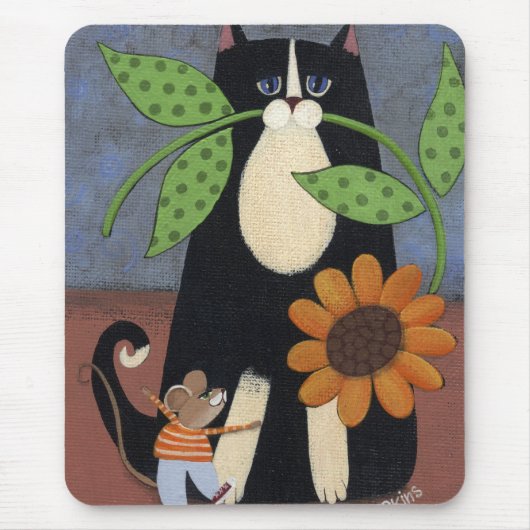 Cat en Mousepad Muismat (Voorkant)